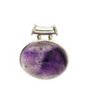 Large Cabochon Stone Amethyst Sterling Silver Pendant