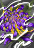 Purple Chrysanthemum Flower by Paul Gobet Canvas Giclee Tattoo Art Print