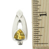 Citrine sterling silver pendant with a ruler. 