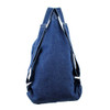 Jean Backpack Sack with Drawstring  Blue Denim