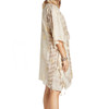 Boho cover-up with gold stars  side view.  