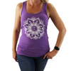 Purple tank top with white Mandala. 