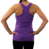 Backside of purple tank top with white Mandala. 