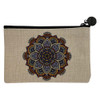 Mandala Small Linen Cosmetic Bag