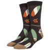 Brown Men's Bamboo Surfboards Socks