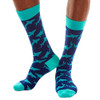 Shark Attack Men's Crew Socks side view