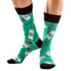 Coffee Break Men's Crew Socks side view