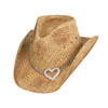 Heart rhinestone cowboy hat by Peter Grimm. 