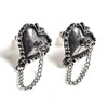 E433 - Witches Heart Studs side view