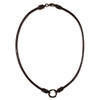 Bico Black Leather Choker Necklace 