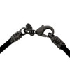 Bico Black Leather Choker Necklace clasp view