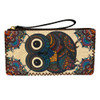 Boho Owl Printed Wristlet Wallet Clutch