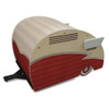 Wood Retro Shasta Trailer Pet Bed left view