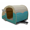 Wood Retro Shasta Trailer Pet Bed Robin's Egg Blue