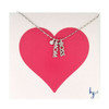 BOSS MOM charm sterling silver necklace on card. 