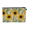 Sunflower Wristlet Cosmetic Makeup Bag back view