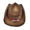 Barack unisex cowboy hat with stars and stripes bandana backside. 