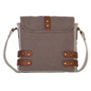 Mona B. Buckled Up Crossbody Canvas Purse back view