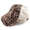 Leopard print hat. 