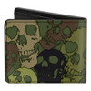 Camo Skull Men's Bi-Fold Wallet back view