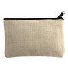 Small Linen Zippered Pouch back view