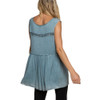 Blue Sage Flowy Boho Tank Top back view