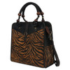 Tiger Top Handle Purse side view