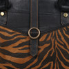 Tiger Top Handle Purse front slip pocket view