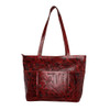 Oxblood red large tote bag from Leaders in Leather. 