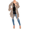 Leopard Lightweight Cardigan with Ruffles