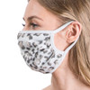 Light Gray Leopard Animal Print Face Mask side view