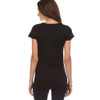 Star Skull Print Black Tee Shirt back view