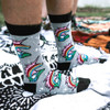 Atomicchild Free To Be Rainbow Unicorn Men's Crew Socks model view