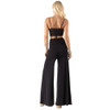 High Waist Black Palazzo Pants back view