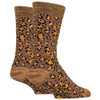 Leopard Print Men's Crew Socks back view