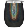 BruMate Uncorked Insulated Wine Tumbler Glitter Charcoal