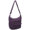 Vegan Leather Purple Crossbody Purse front view