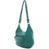 Vegan Leather Teal Crossbody Purse side view