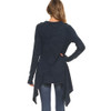 Urban X Mineral Washed Navy Blue Tunic Top Jacket back view