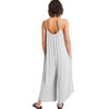 Z Supply Flared Wide Leg Heather Grey Jumpsuit back view