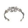 Backside silver floral heart design cuff bracelet.  