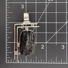 The size of the large raw Black Tourmaline sterling silver pendant. 