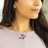 SoulKu Amethyst Zodiac Necklace model view