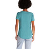 Z Supply Cabana Teal Pocket Tee back view