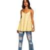 Dandelion Yellow Cotton Babydoll Tank Top front view