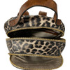 Leopard Backpack Purse interior view