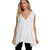 POL Clothing Ivory White Flowy Boho Tank Top