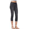 Judy Blue High Waist Charcoal Grey Skinny Fit Capri Jeans front view