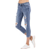 Judy Blue Mid Rise Destroyed Capri Jeans side view