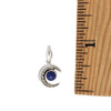 Size of small Blue Quartz moon pendant. 